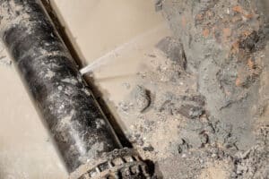 Broken pipe in home